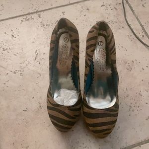 Tiger print stilettos